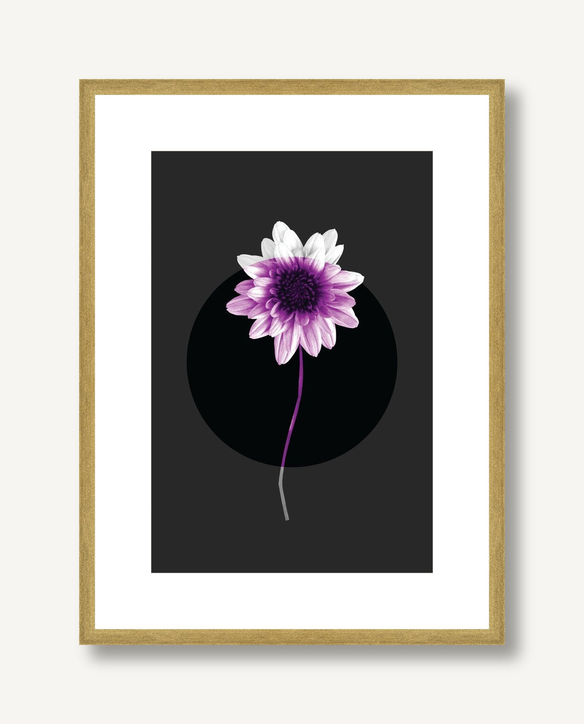 Color Burn Blossom 4 framed