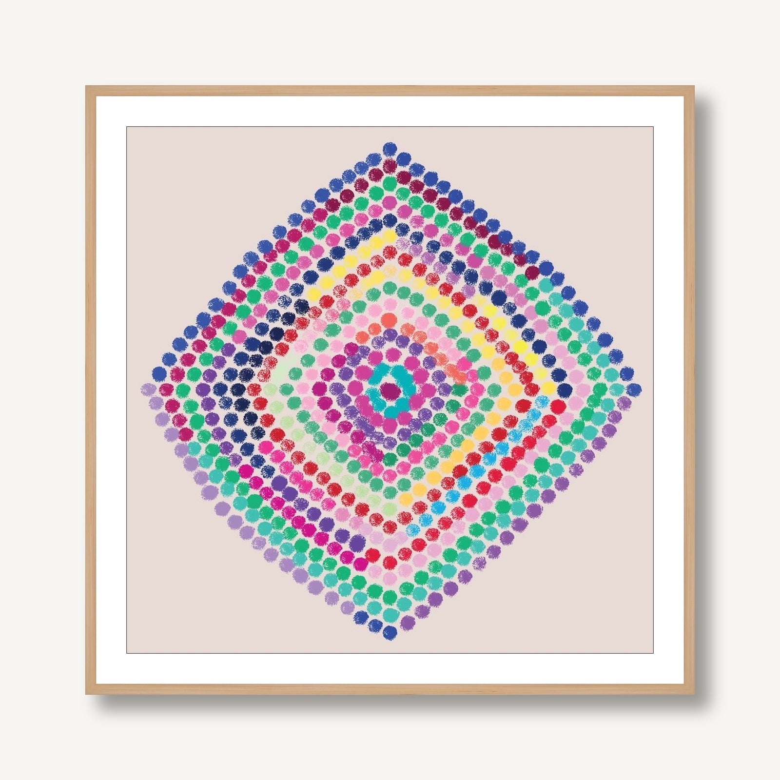 Multicolor Dot 1 framed