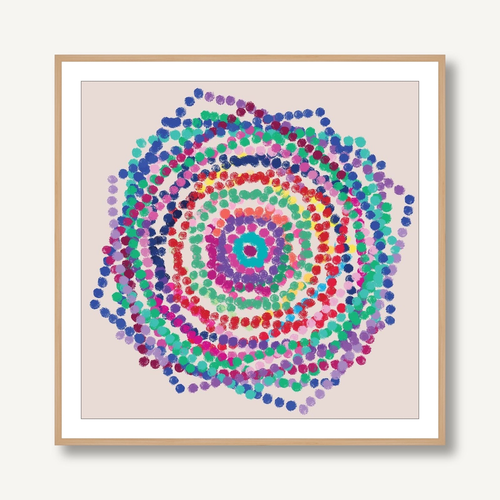 Multicolor Dot 2 framed