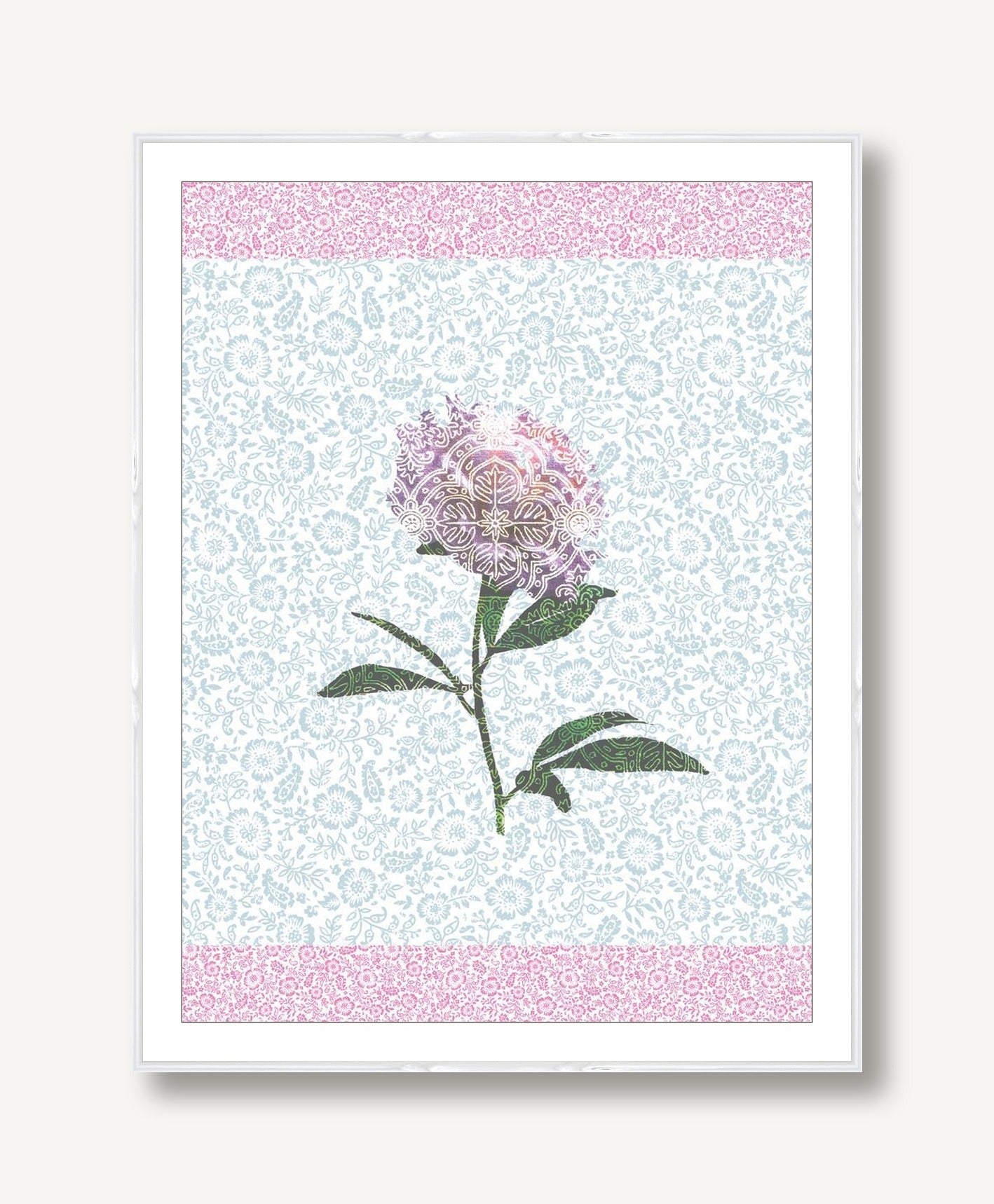 Paper Peony 1 framed