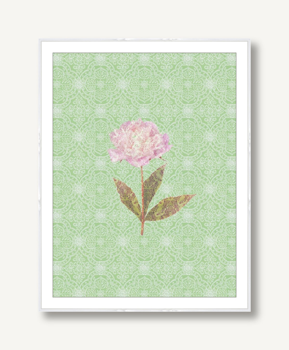 Paper Peony 3 framed