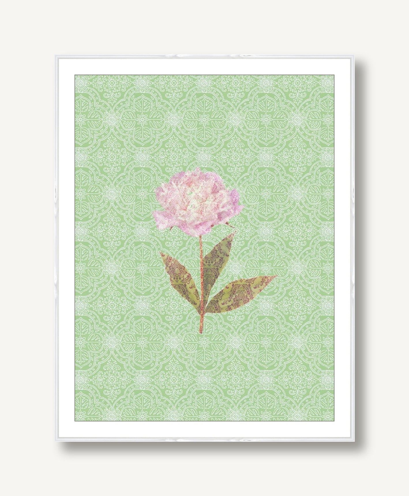 Paper Peony 3 framed