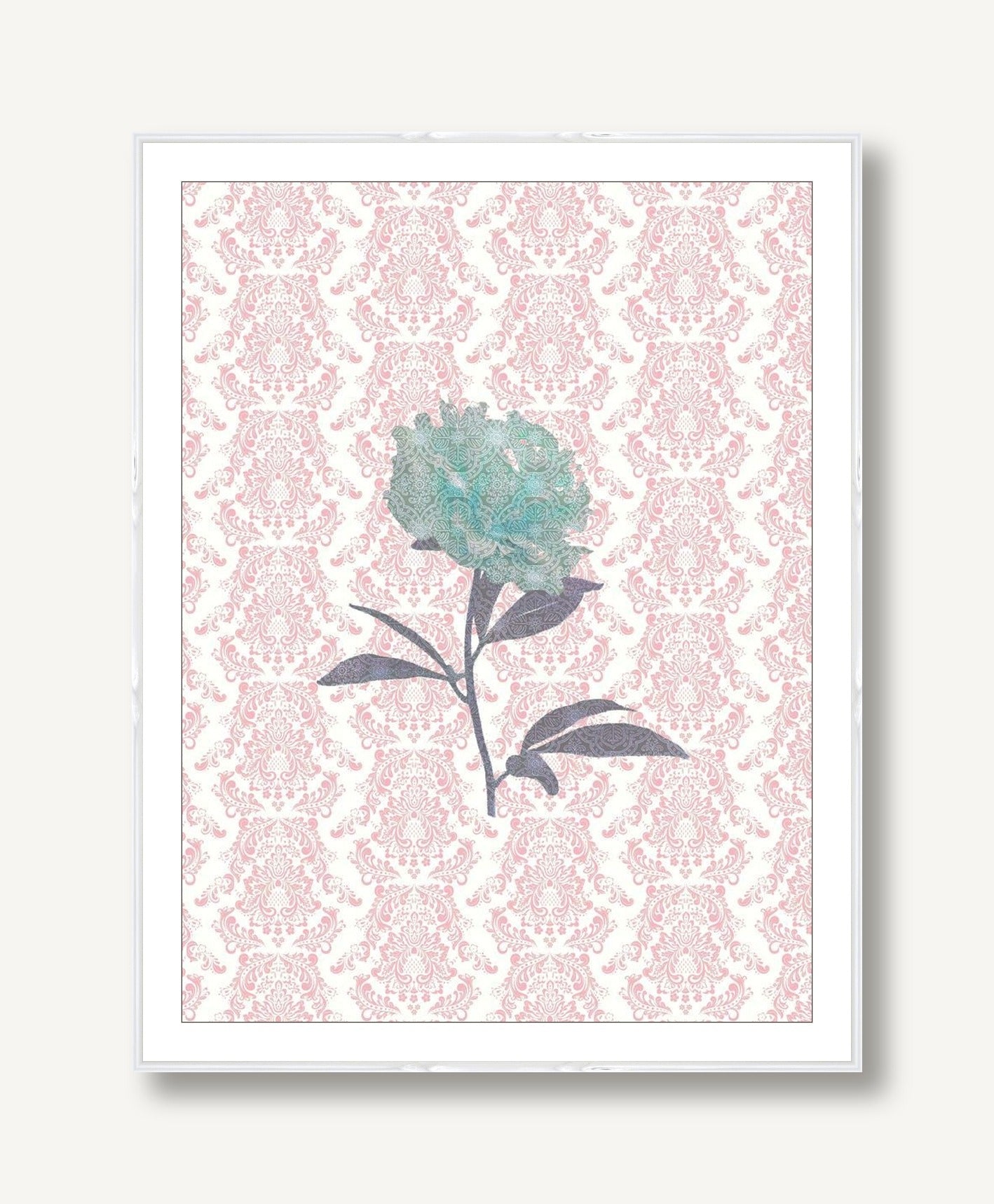 Paper Peony 4 framed