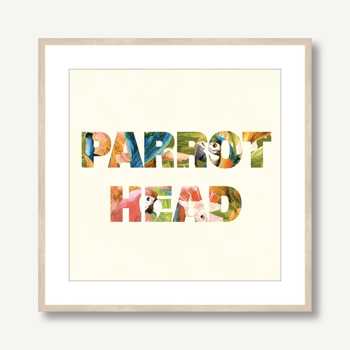 Parrot Head 1 framed