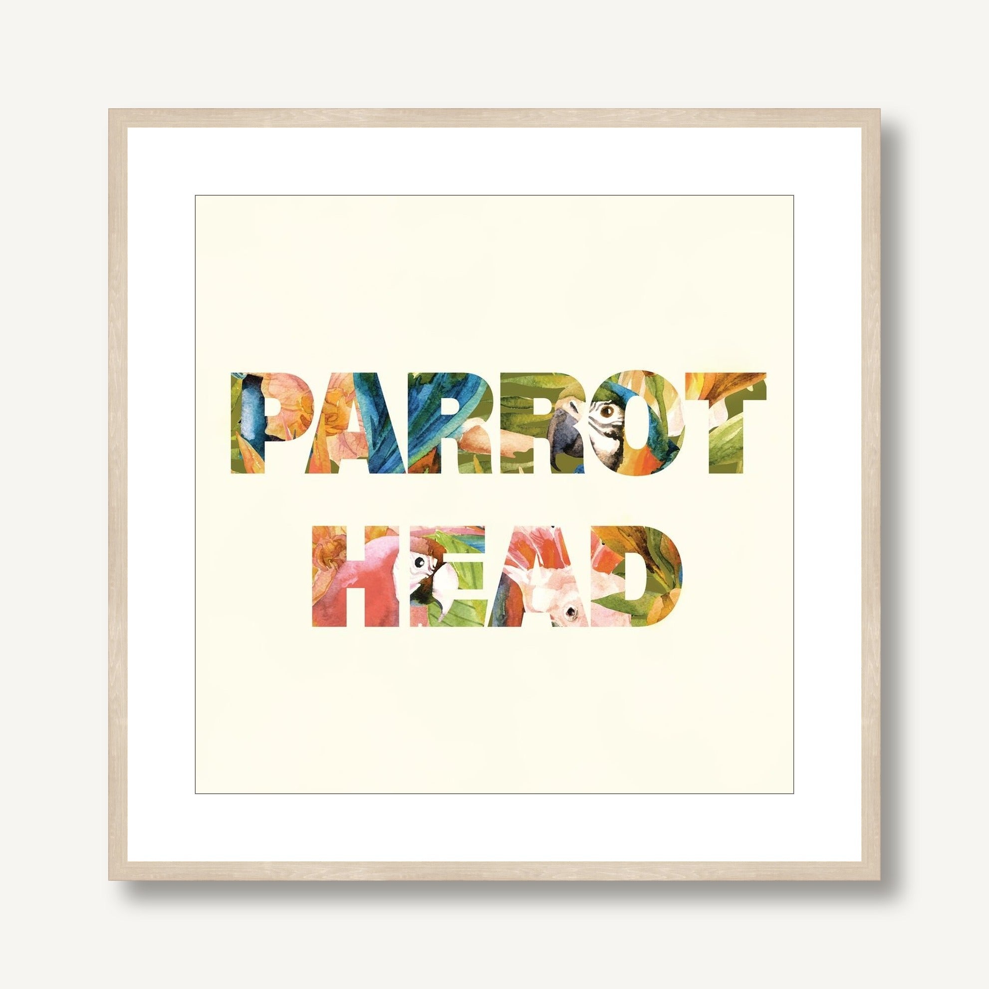 Parrot Head 1 framed