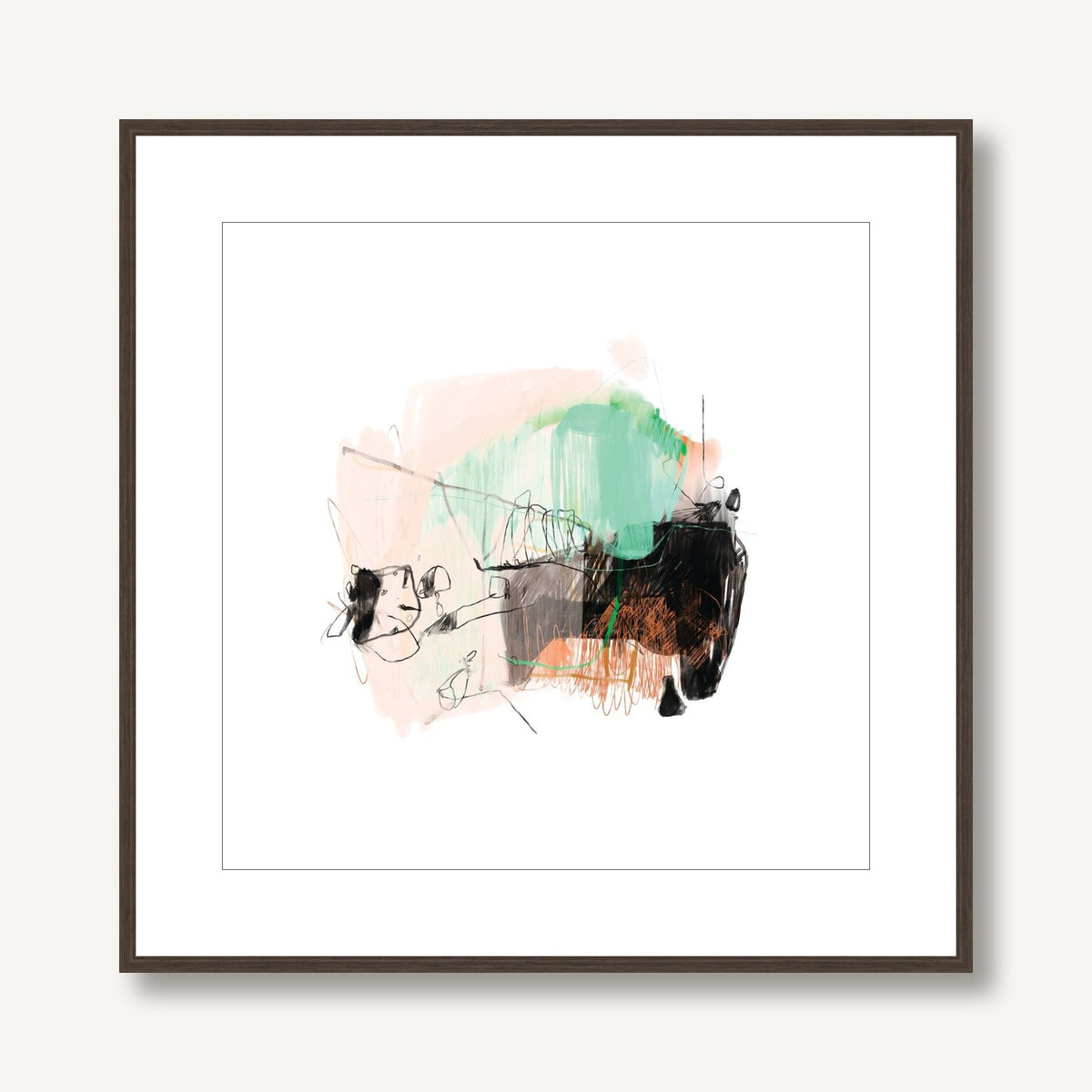 Salmon Mint Gum 1 framed