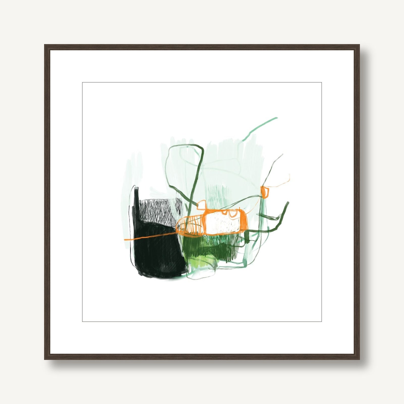 Squid Ink Orange Zest 1 framed