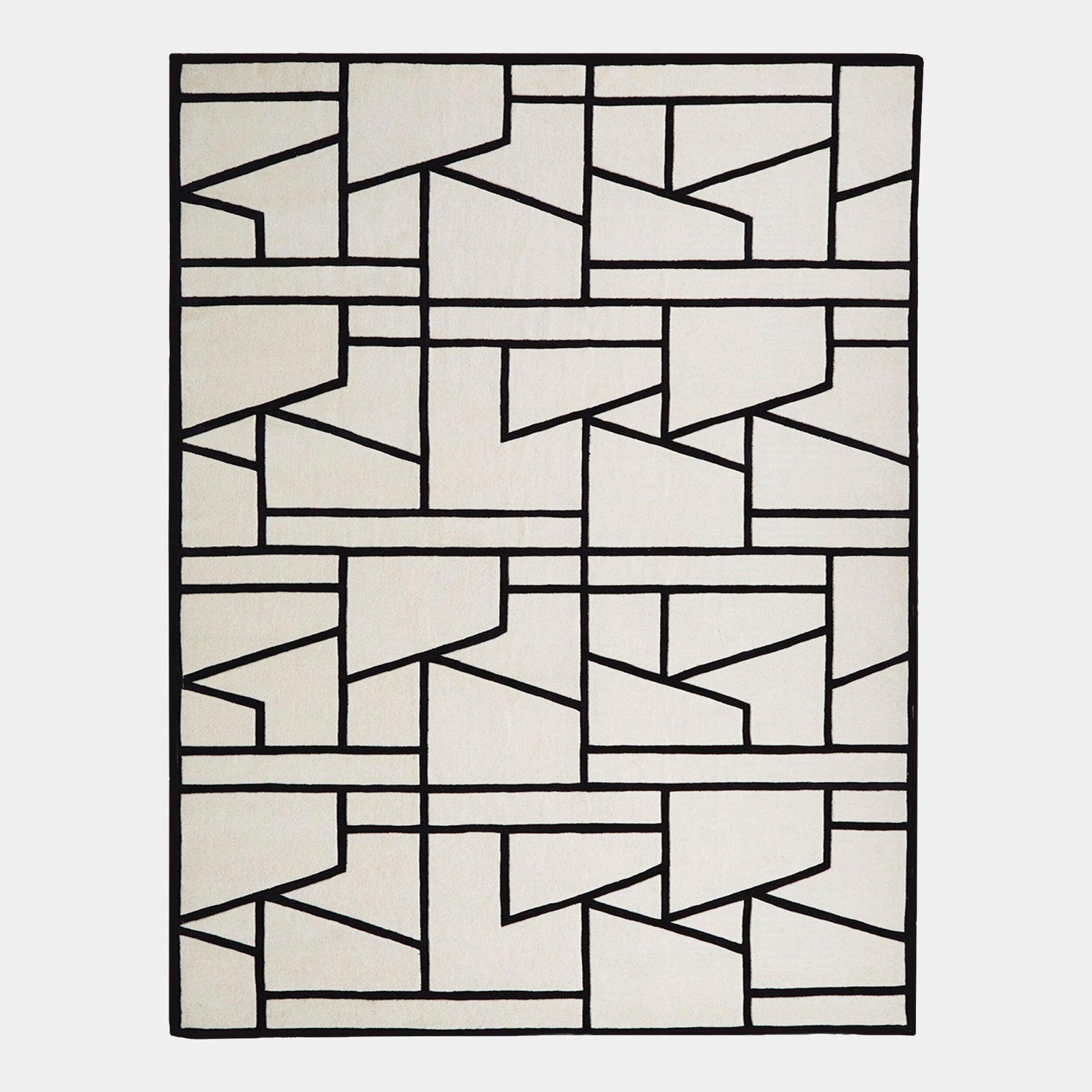 Zig Zag Rug-Ivory/Black