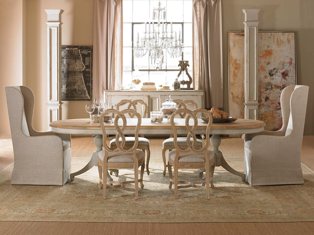 Madeline Double Pedestal Table
