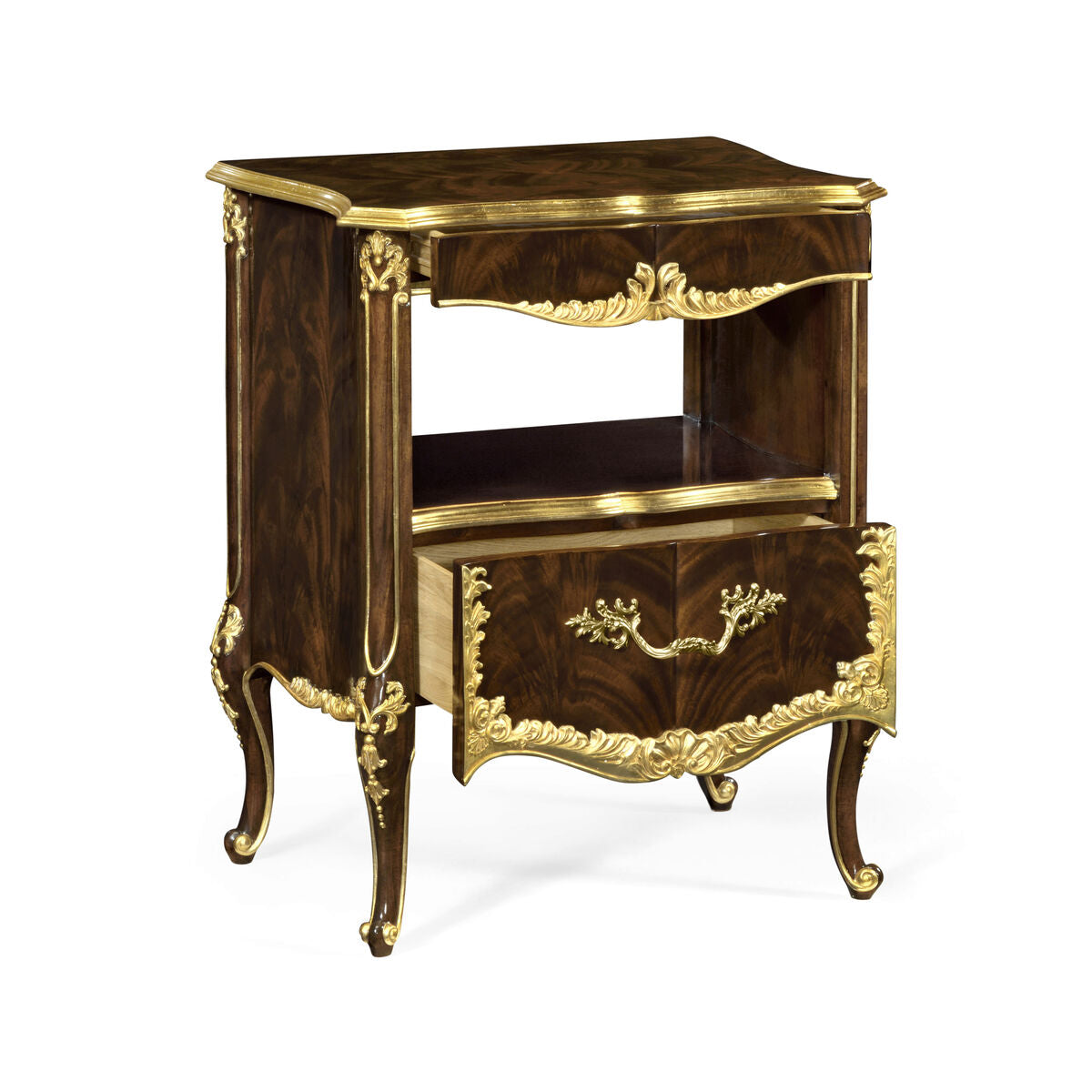 Mahogany & Gilded Nightstand ( 495504-BMA-GIL )