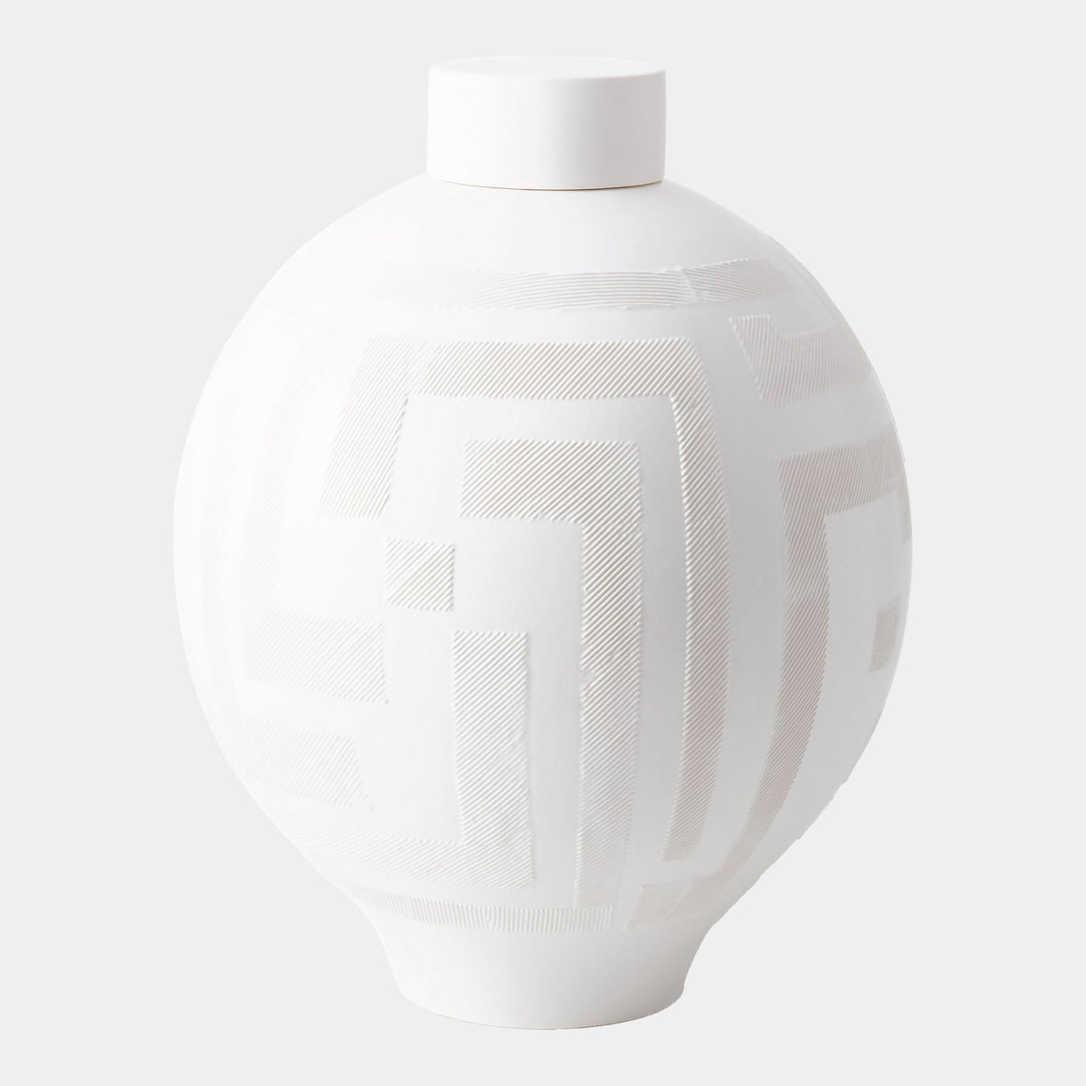 Chaco Lidded Jar-Matte White