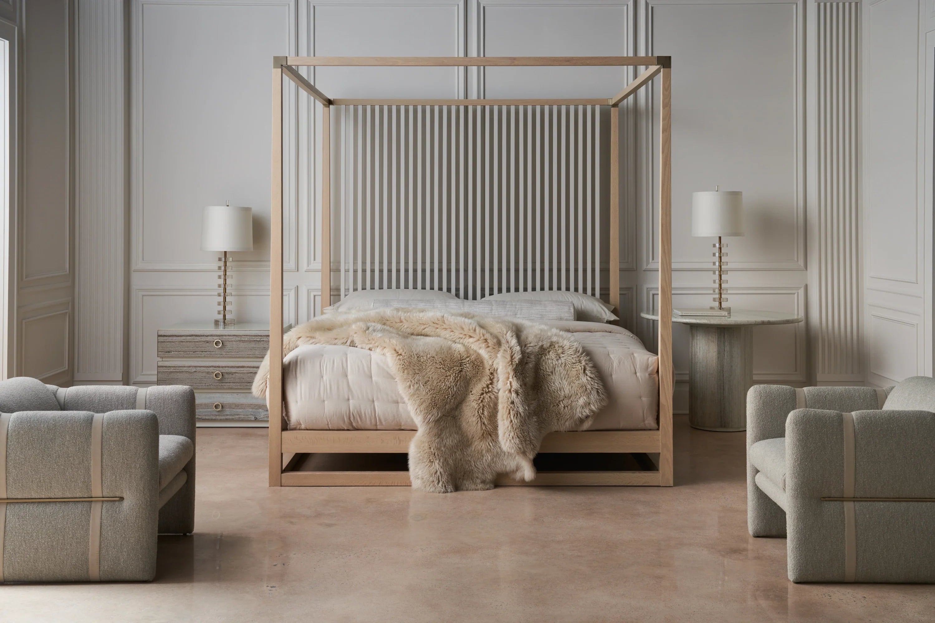 Pinstripe Light Bed - King – Beds by Caracole | Sutter & Vale