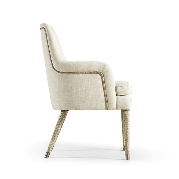 Shoal Linen & Grasscloth Host Chair