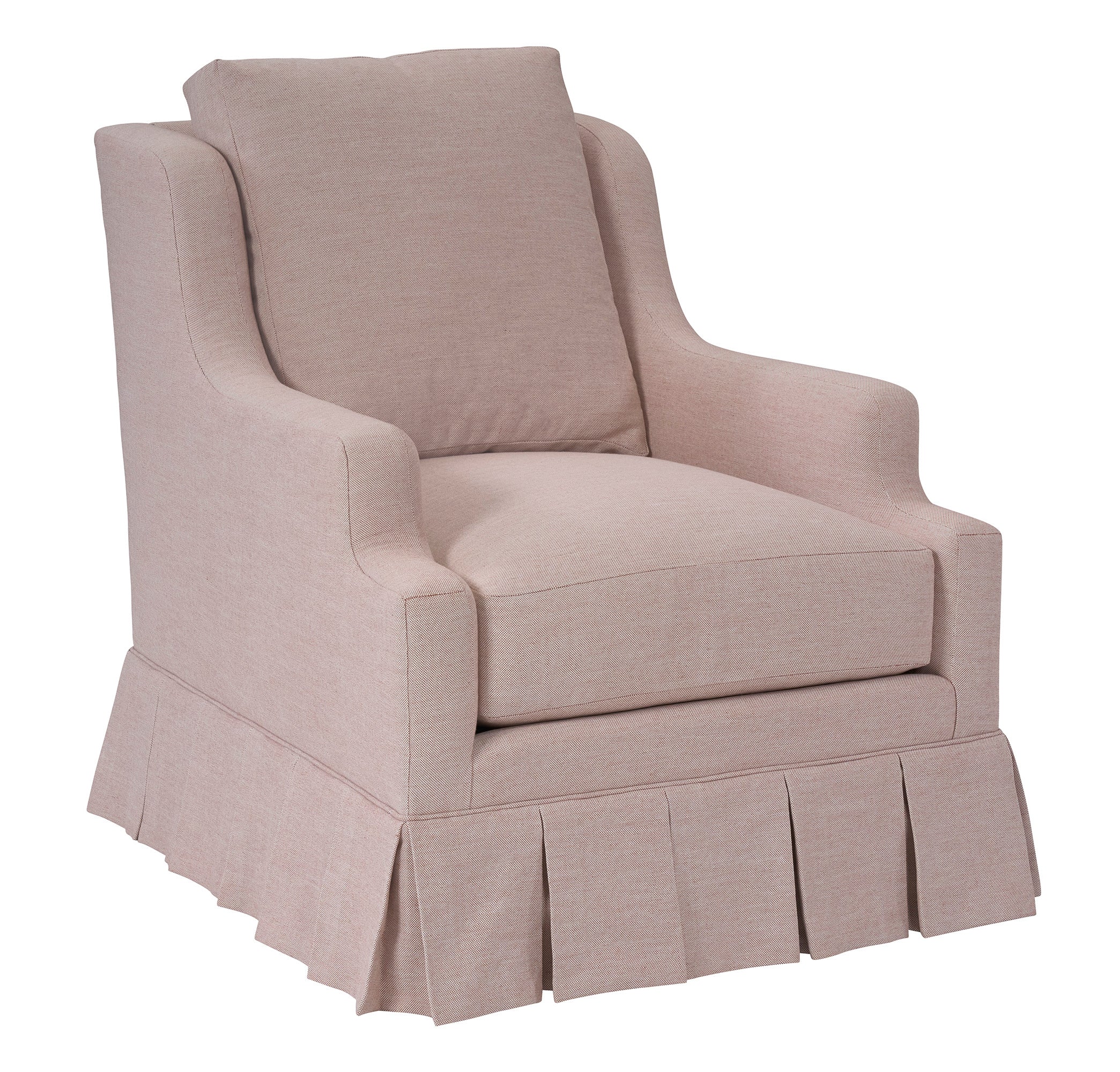 Harrison Lounge Chair - Kickpleat Skirt