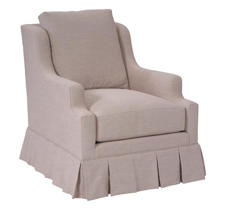 Harrison Swivel Chair - Kickpleat Skirt