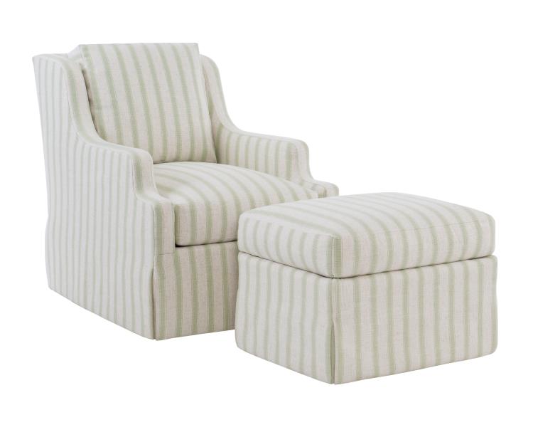 Harrison Lounge Chair - Dressmaker Skirt