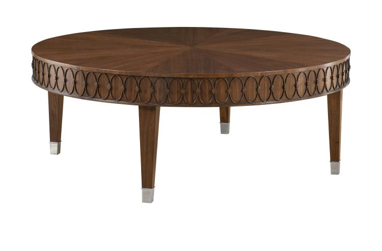 Kiam Round Cocktail Table Stocked Finish