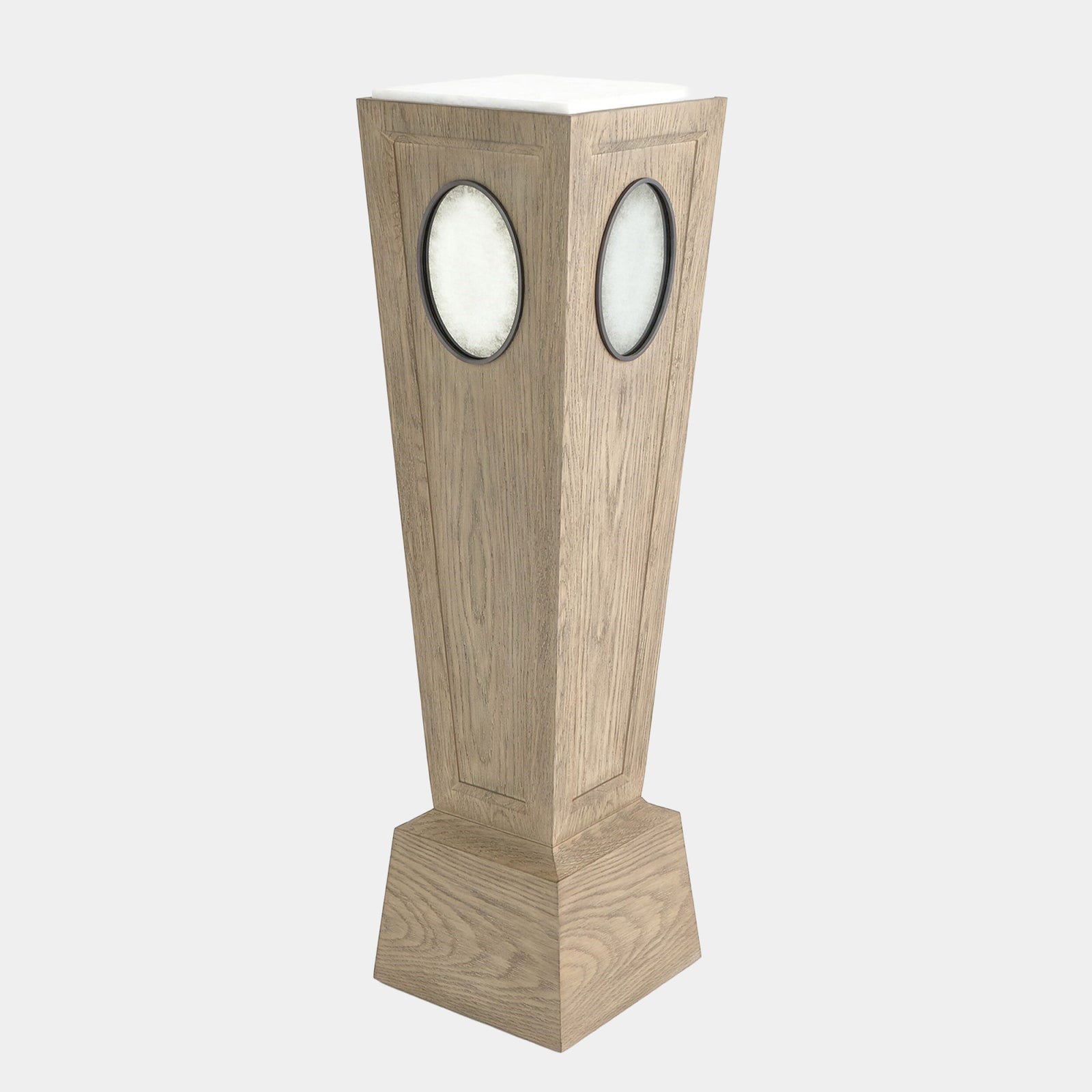 Proust Pedestal-Gray Sandblasted Oak