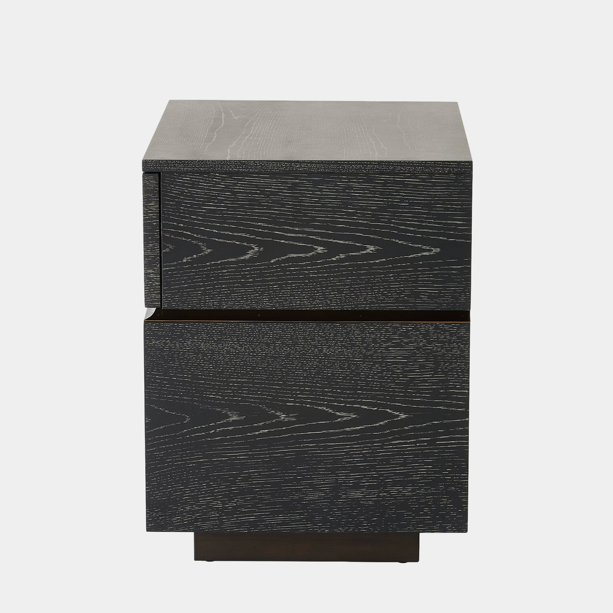 Brazil Bedside Chest-Left-Black Cerused Oak