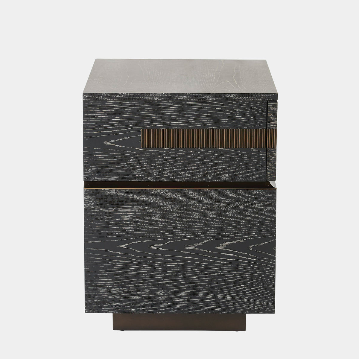 Brazil Bedside Chest-Left-Black Cerused Oak