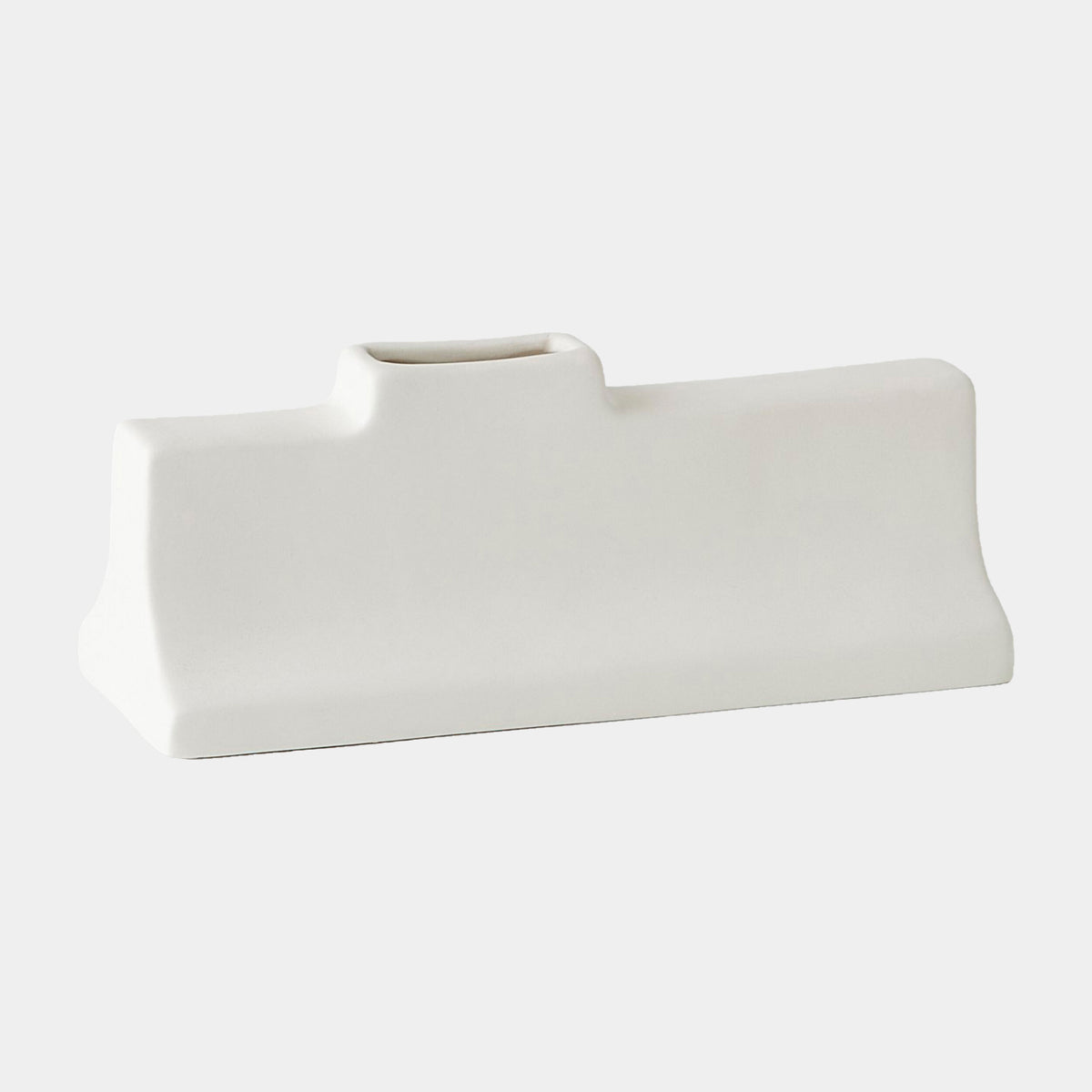 Icon Wide Vase-Matte White-Sm