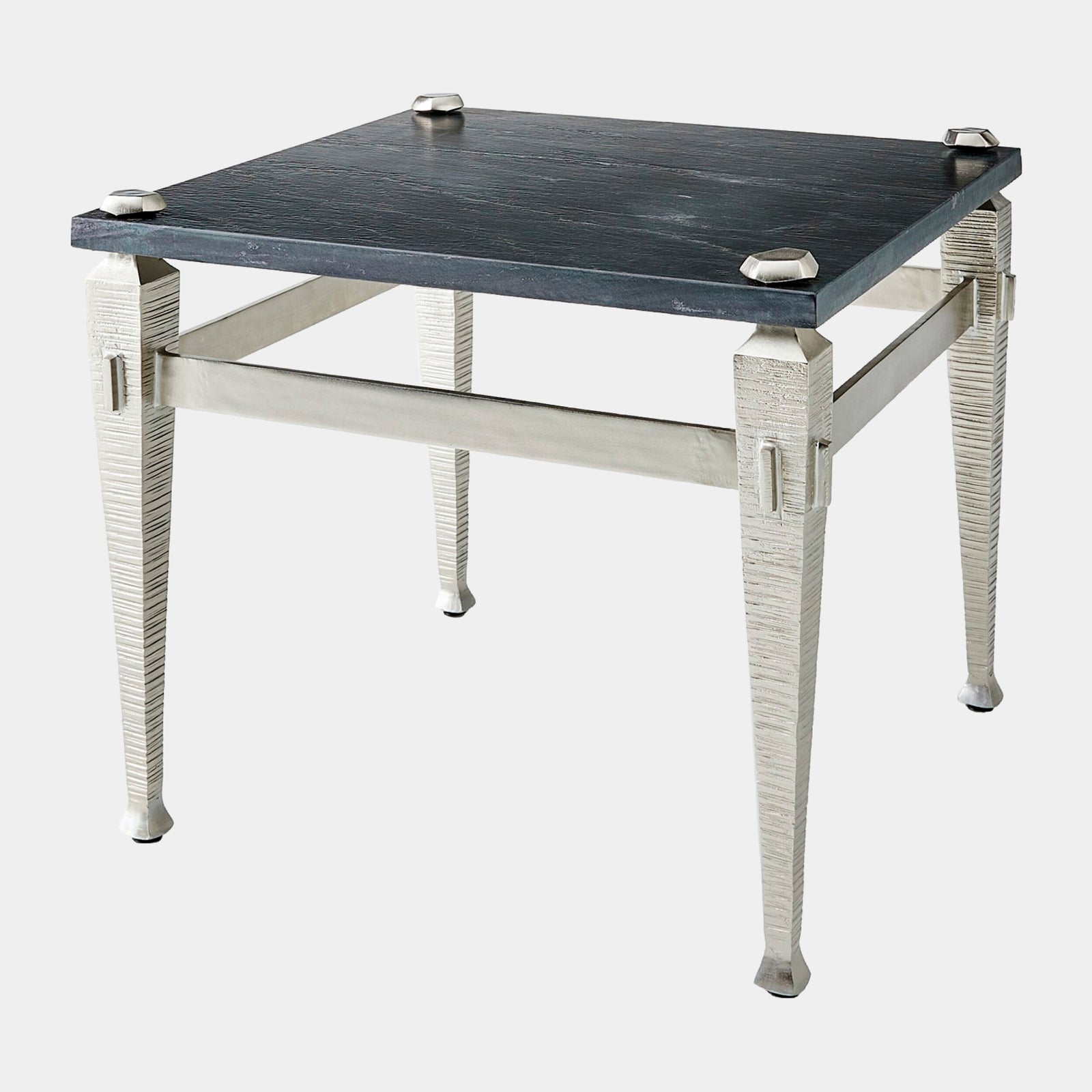 Roman End Table-Nickel