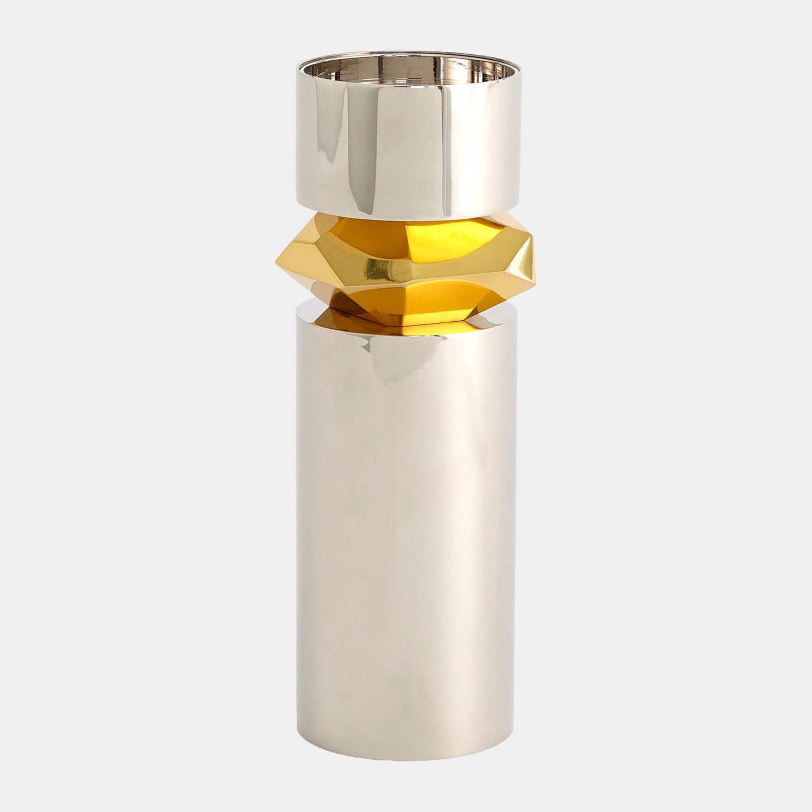 Romano Nickel Candle Holder-Tall