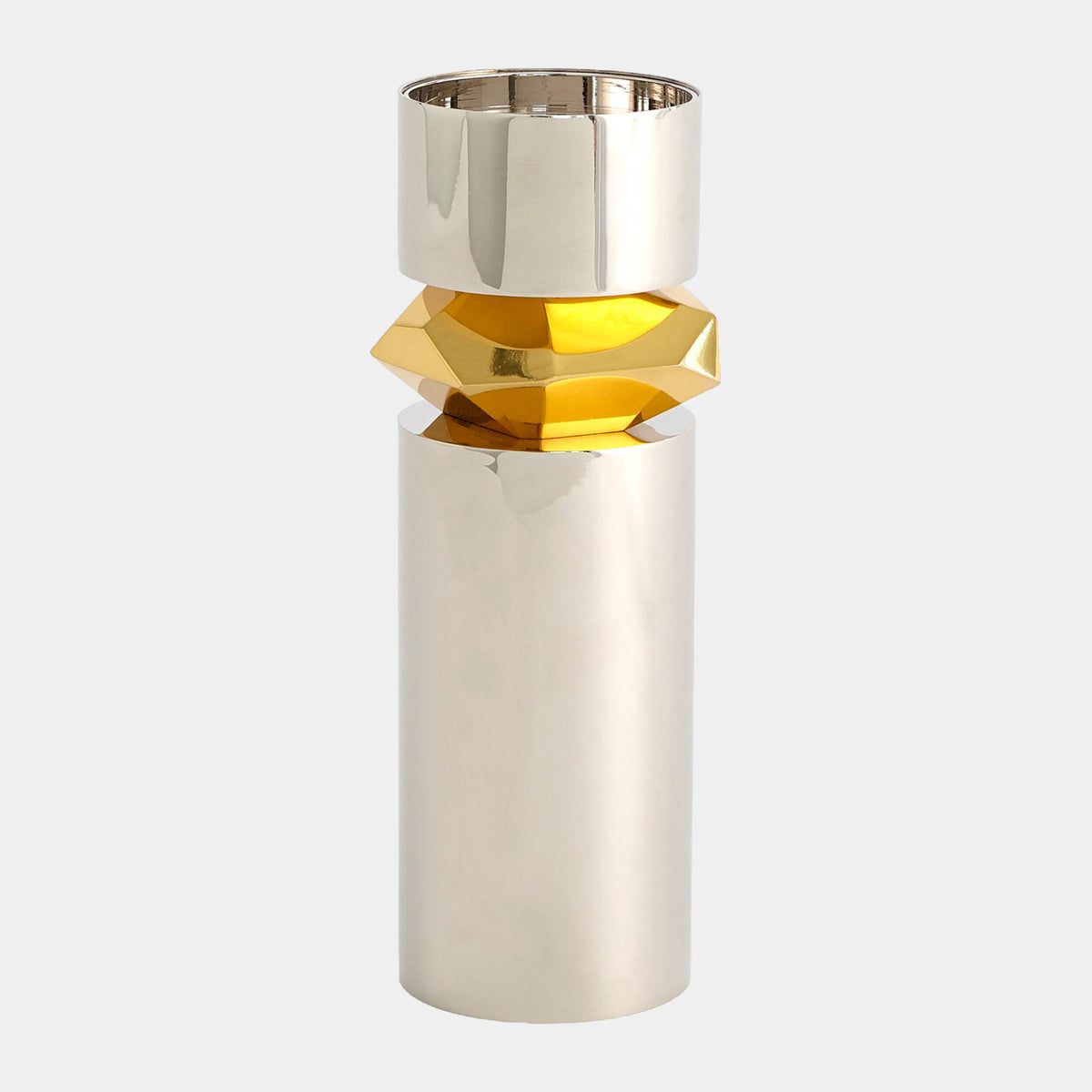 Romano Nickel Candle Holder-Tall