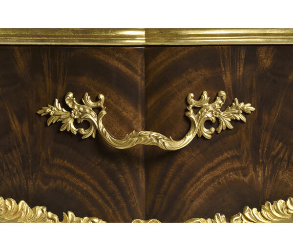 Mahogany & Gilded Nightstand