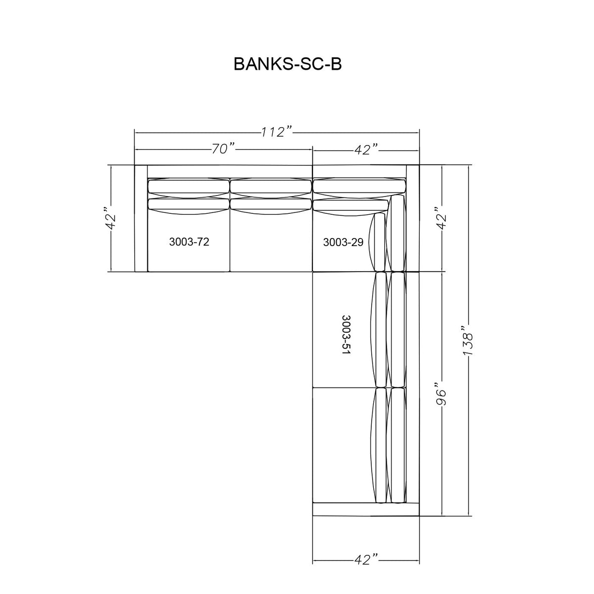Banks Sectional Configuration (BANK-SC-B) - Fairfield Chair