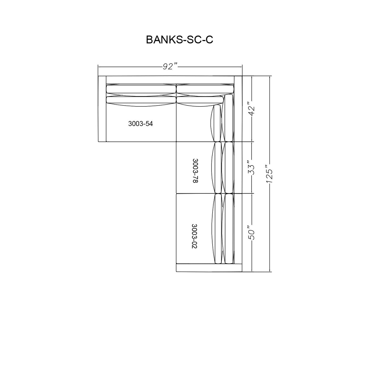 Banks Sectional Configuration (BANK-SC-C) - Fairfield Chair