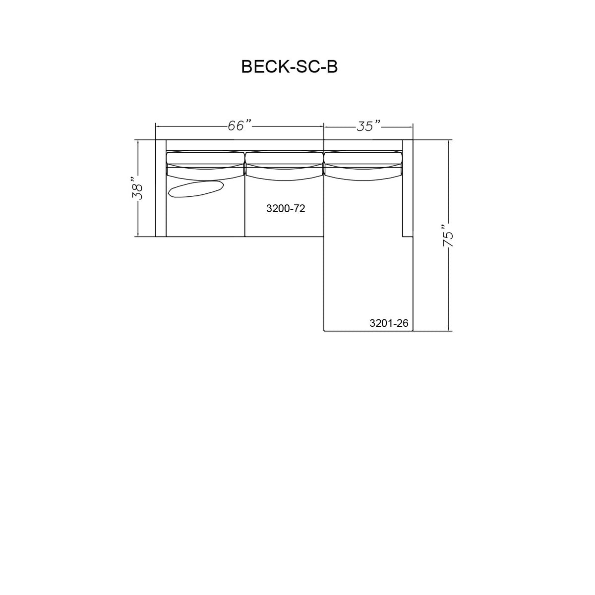 Beckett Sectional Configuration (BECK-SC-B) - Fairfield Chair