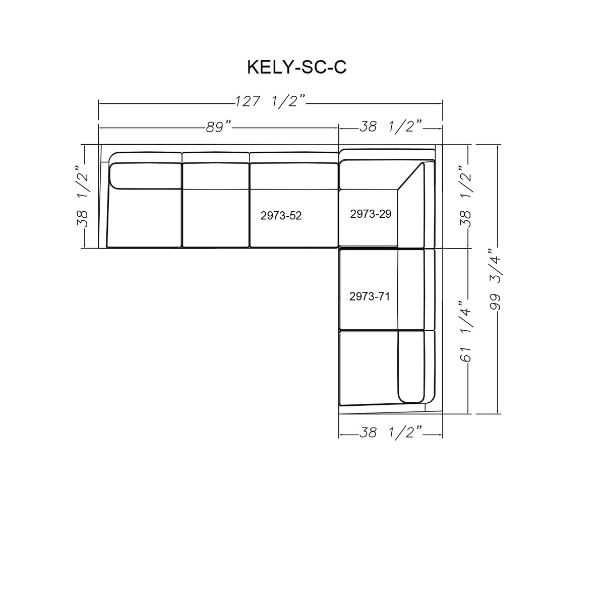 Kelly Sectional Configuration (KELY-SC-C) - Fairfield Chair