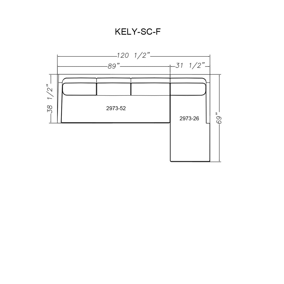 Kelly Sectional Configuration (KELY-SC-F) - Fairfield Chair