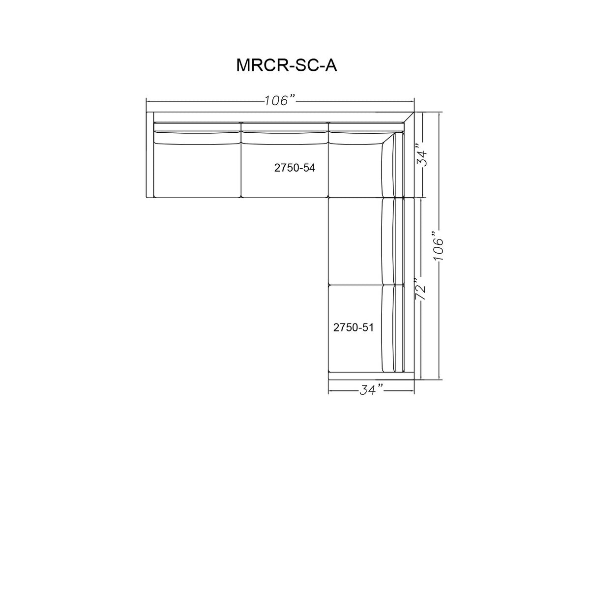 Mercer Sectional Configuration (MRCR-SC-A) - Fairfield Chair