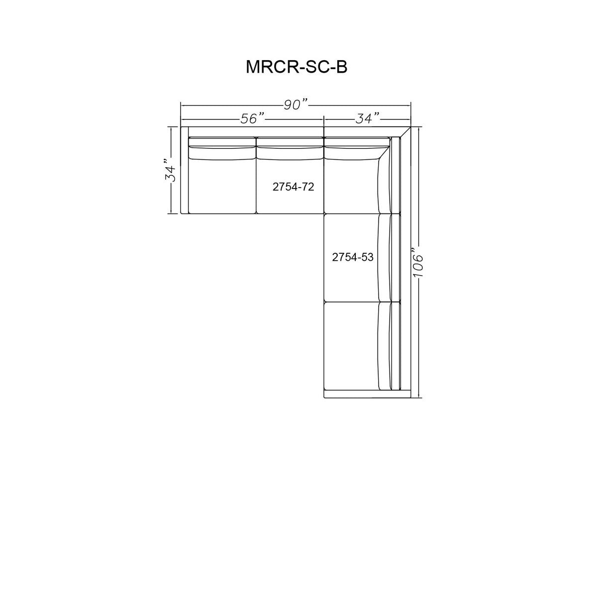 Mercer Sectional Configuration (MRCR-SC-B) - Fairfield Chair