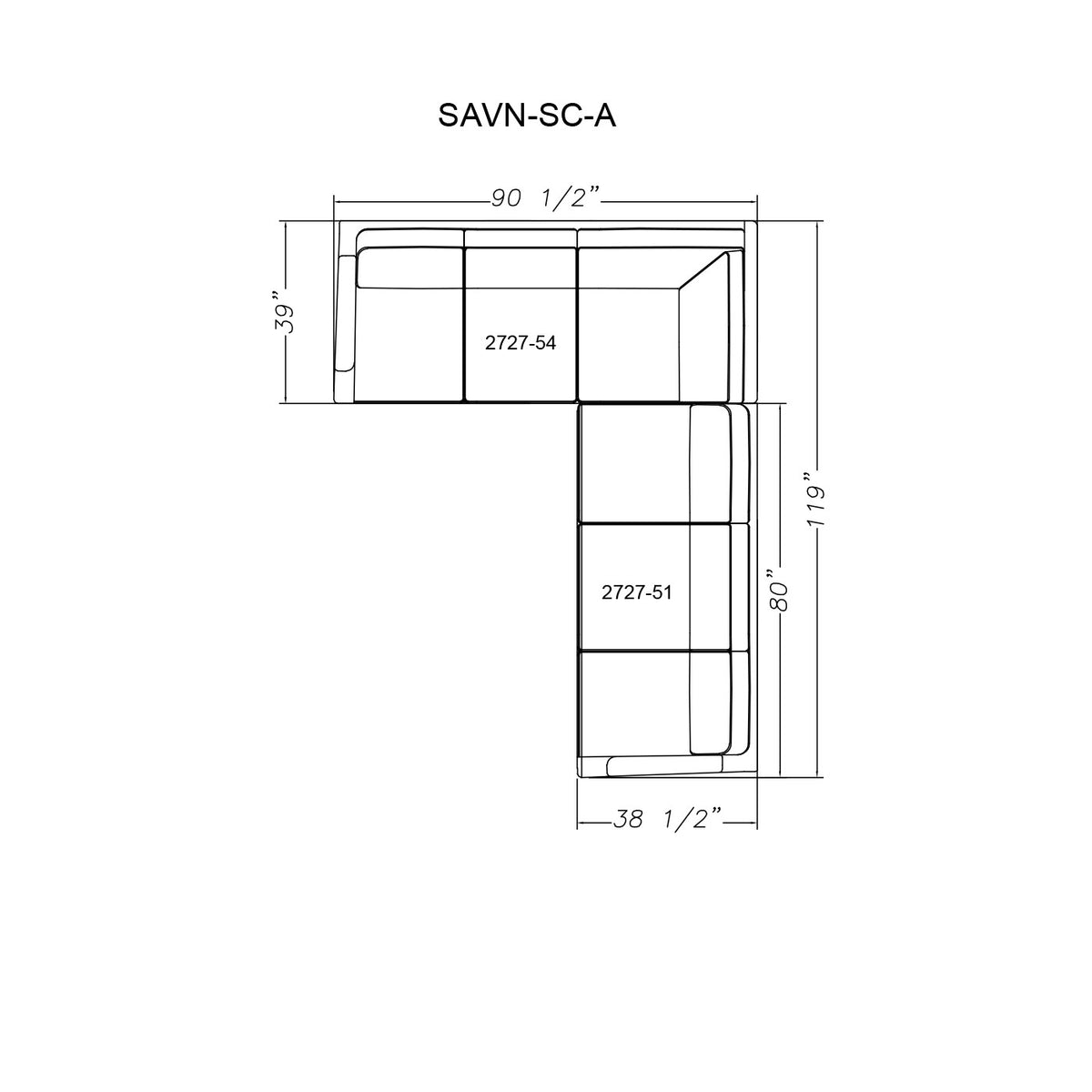 Savannah Sectional Configuration (SAVN-SC-A) - Fairfield Chair