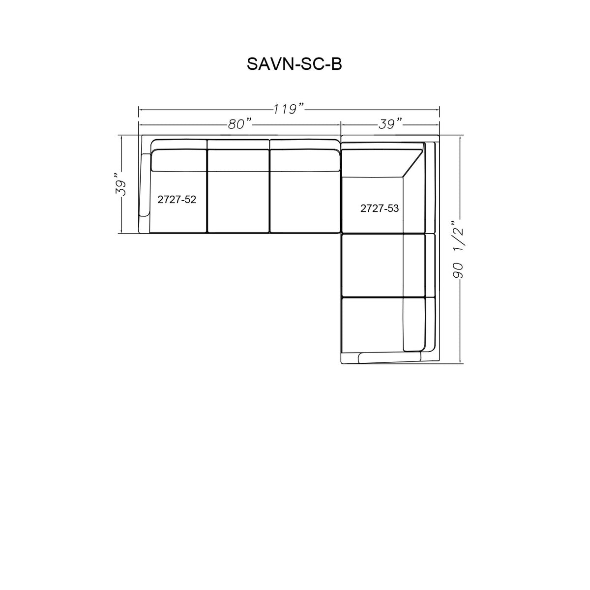 Savannah Sectional Configuration (SAVN-SC-B) - Fairfield Chair