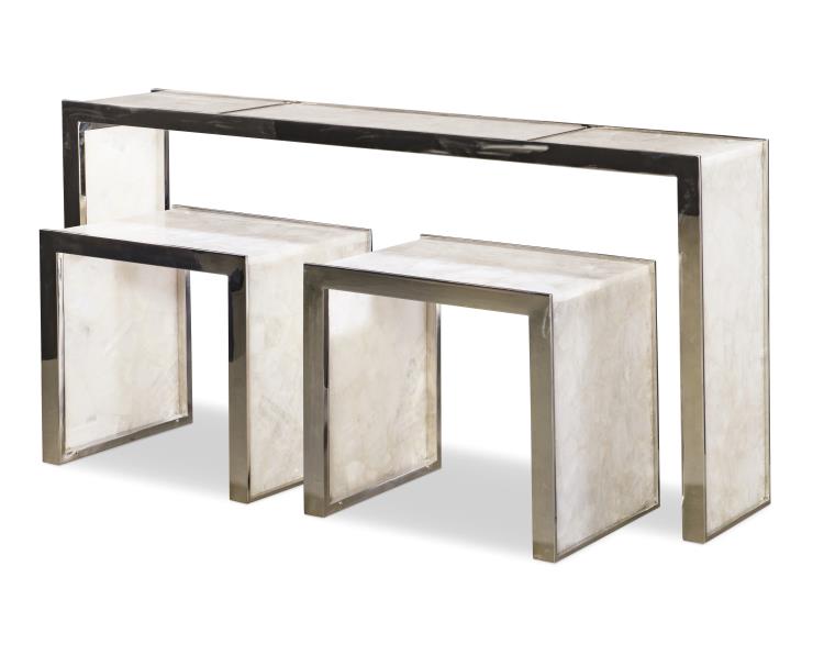 Samantha Glassy Quartz Console