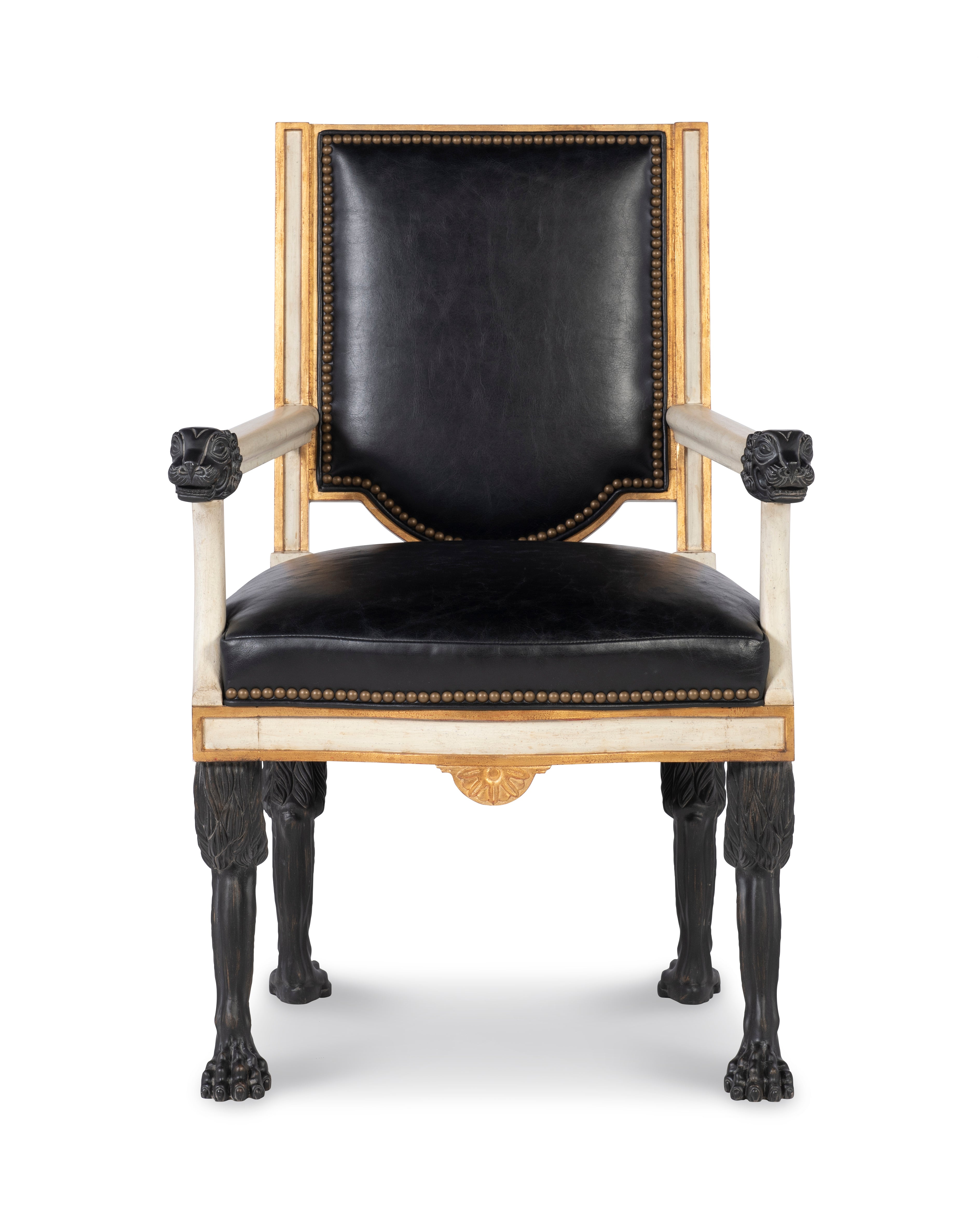Robert Arm Chair - Black Leather
