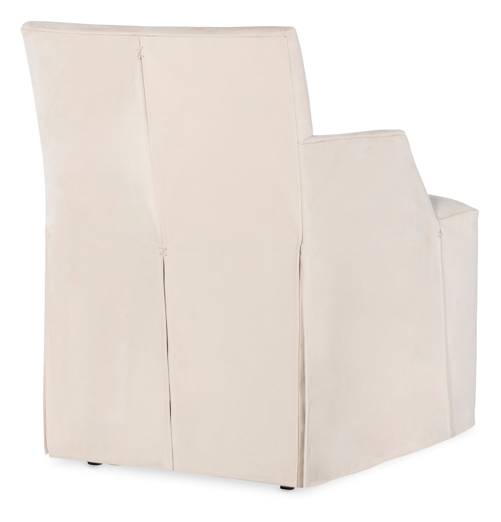 Stefano Skirted Chair - Taupe Suede