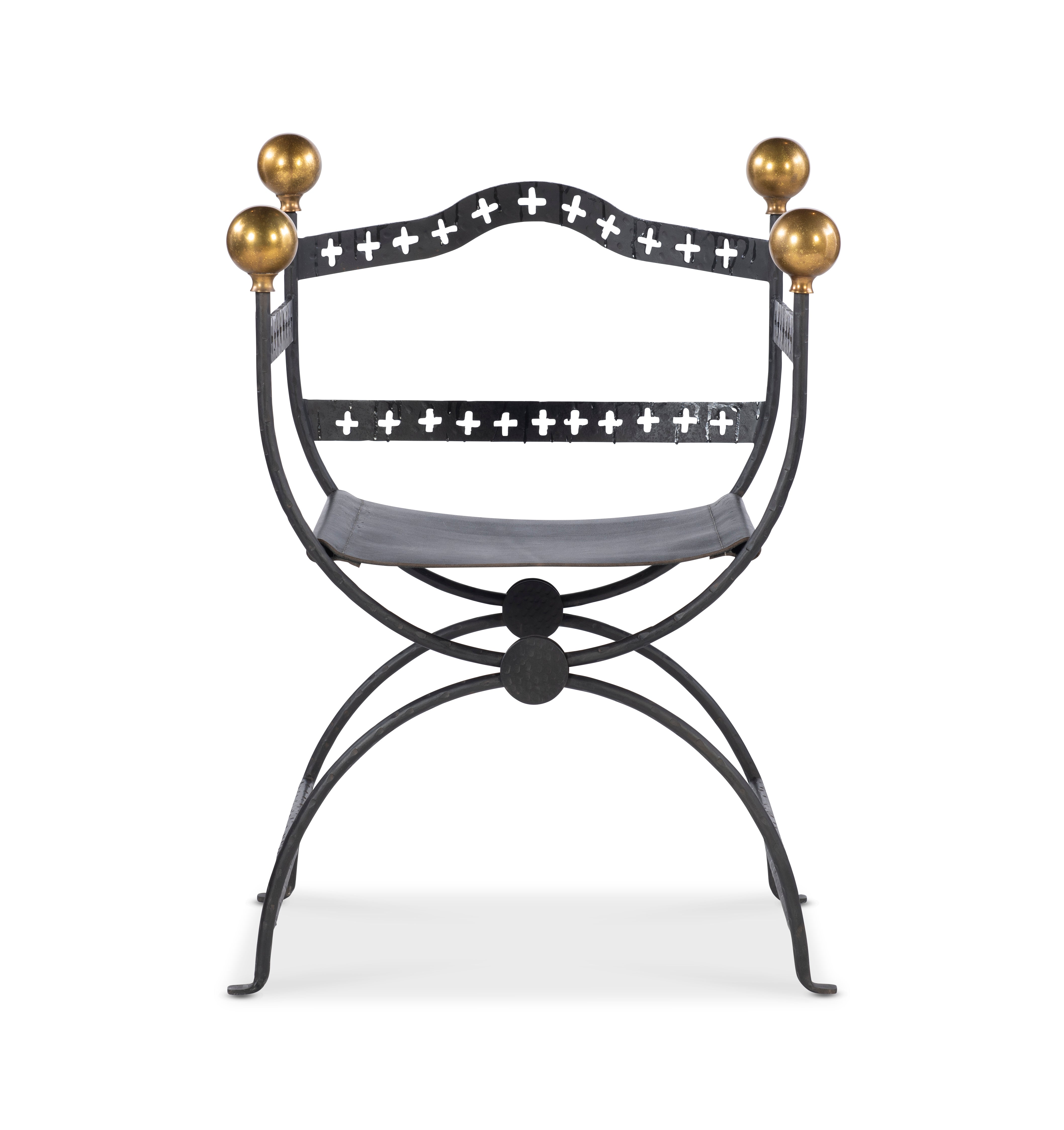 Dante Iron Savonarola Chair