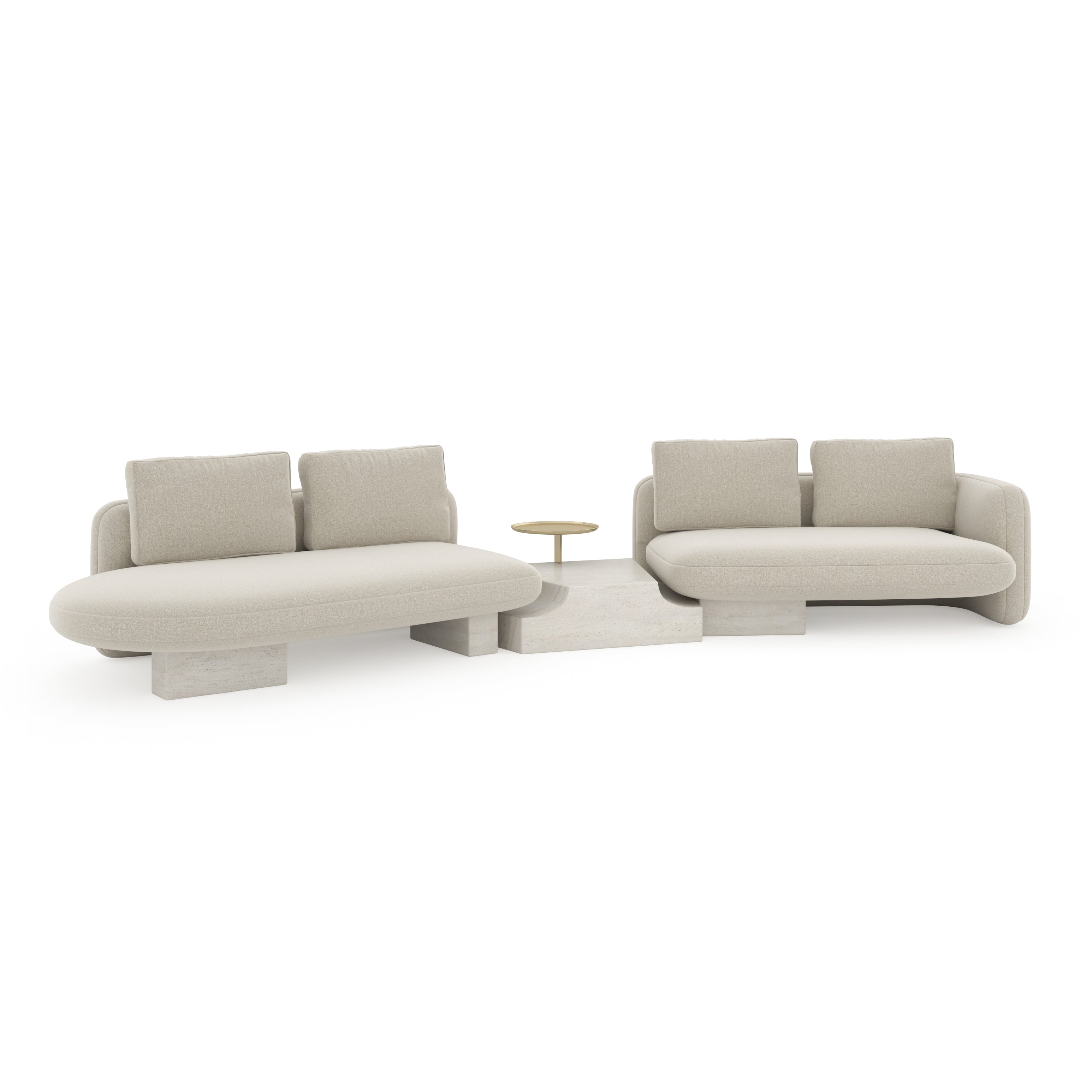 *Overlap Left Bumper Sectional Ecru