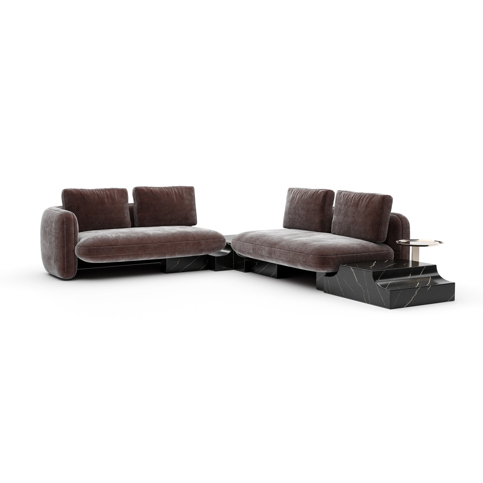 *Overlap Wedge Sectional Dk Taupe