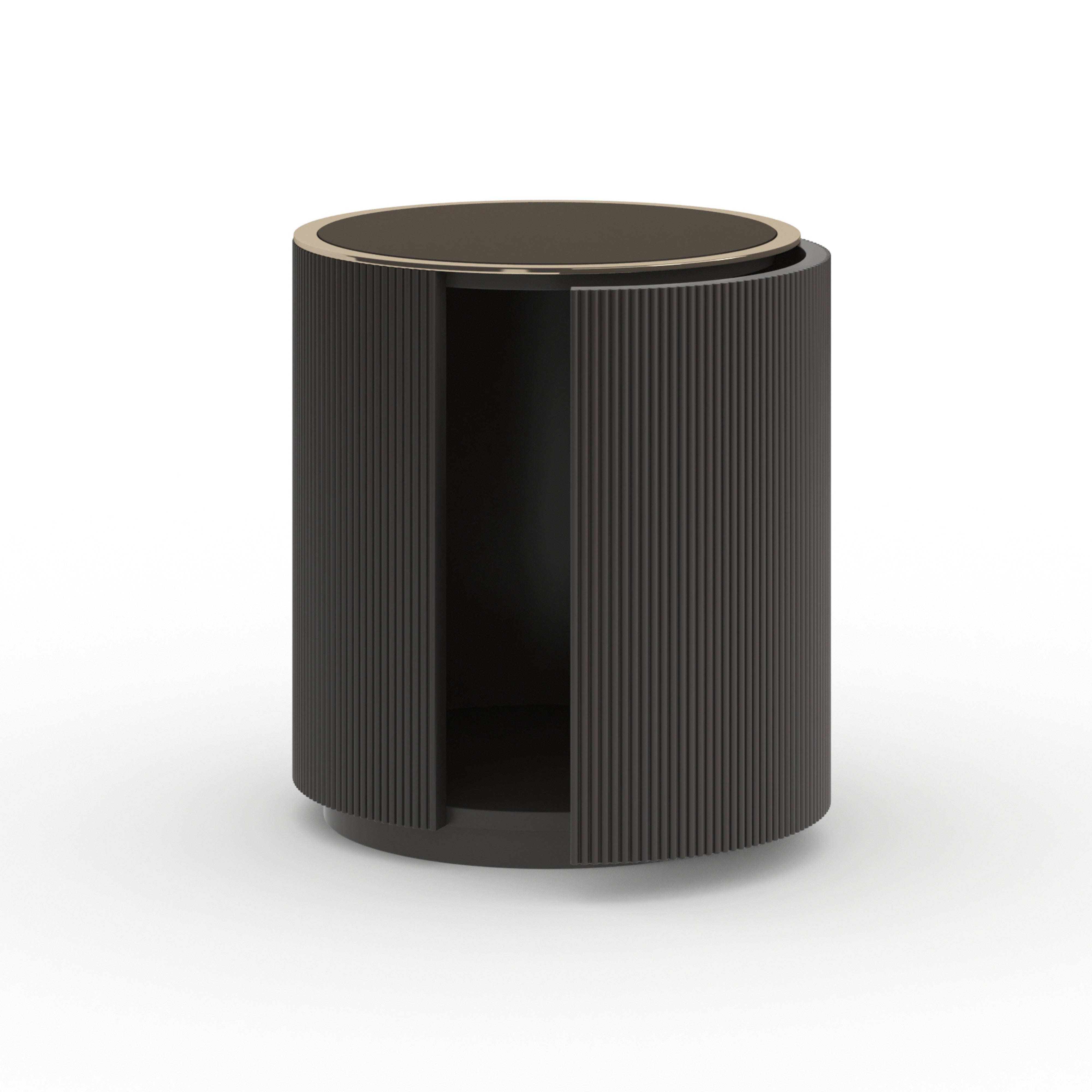 Love Round End Table - Dark Chocolate – Side & End Tables by Caracole | Sutter & Vale
