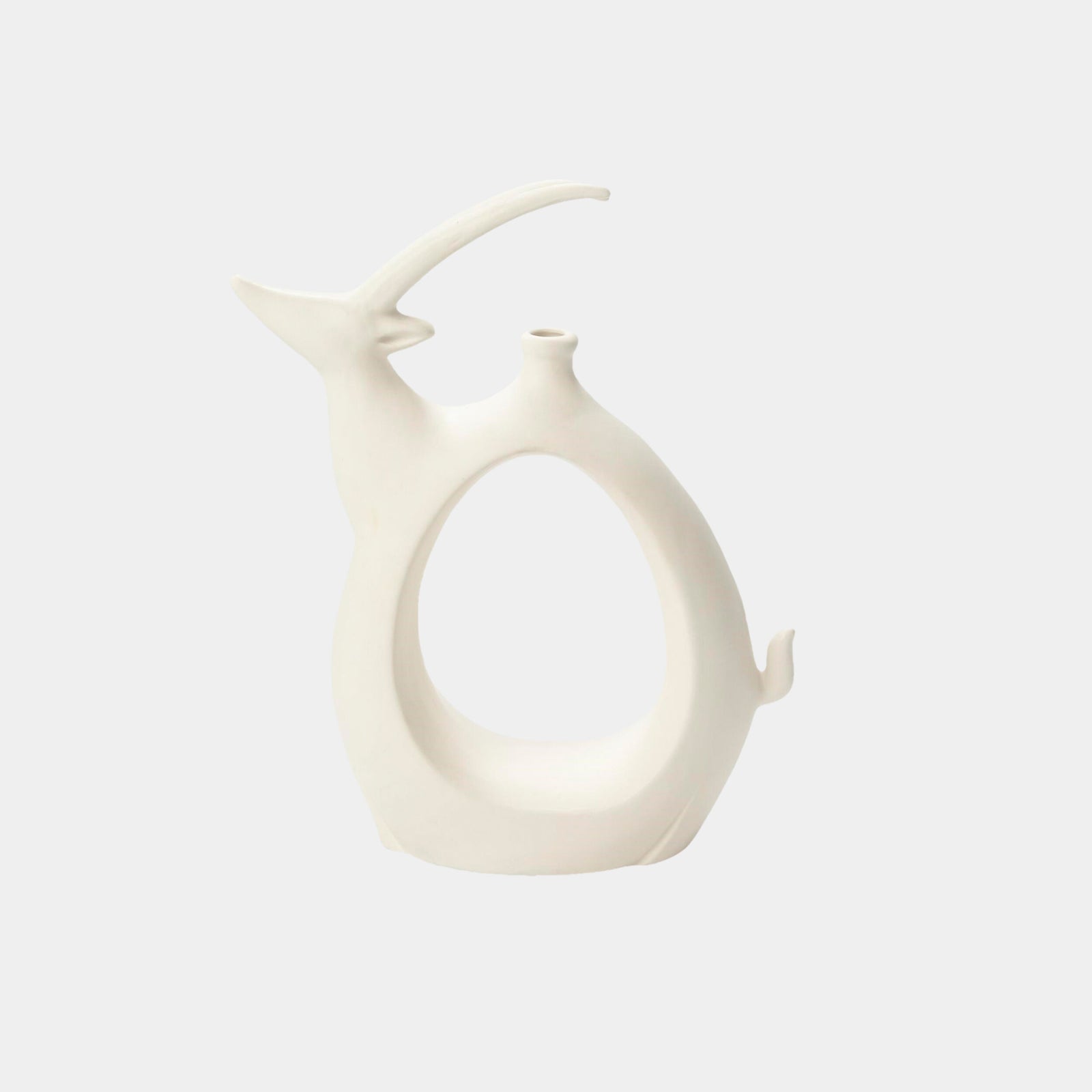 Gazelle Vase-Matte White