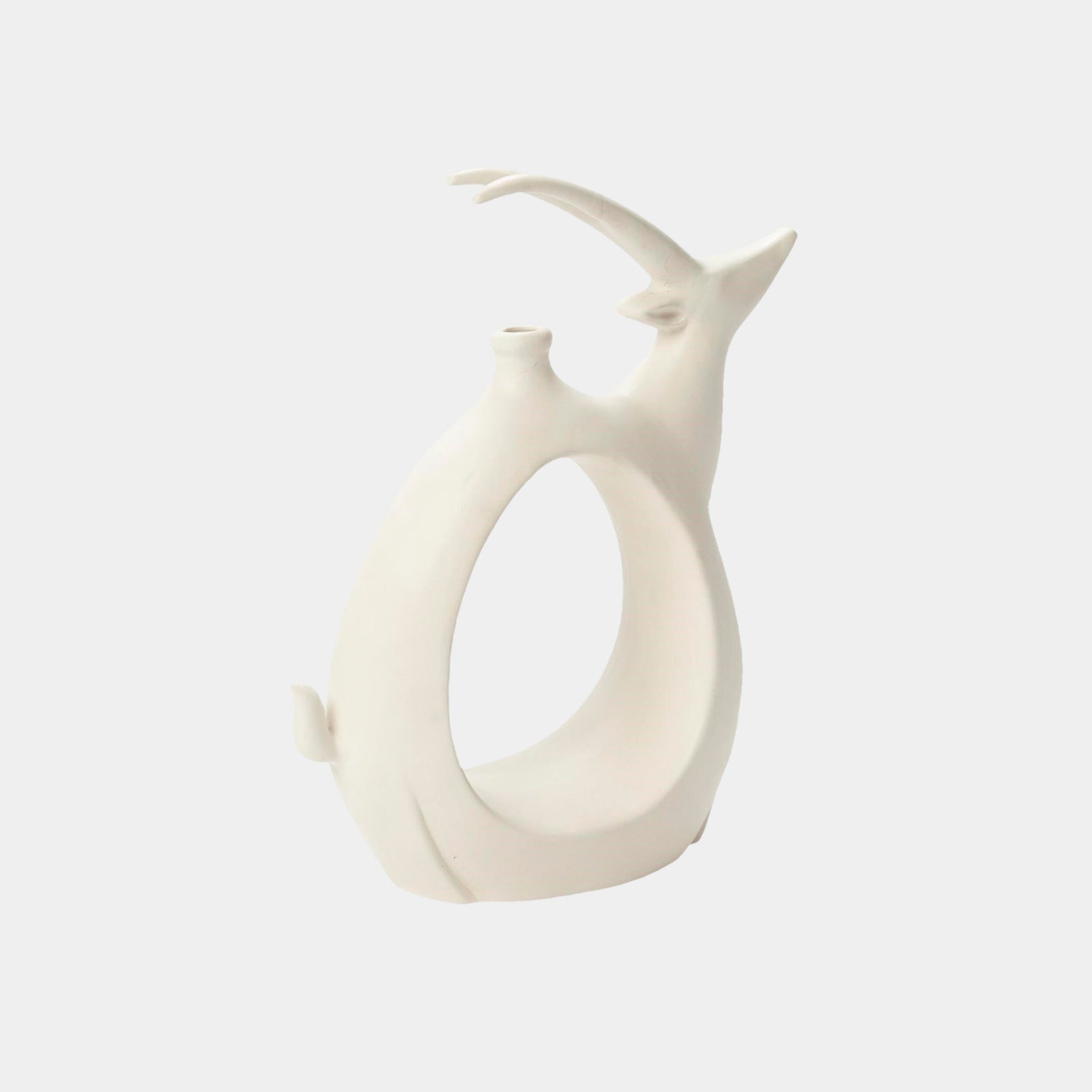 Gazelle Vase-Matte White
