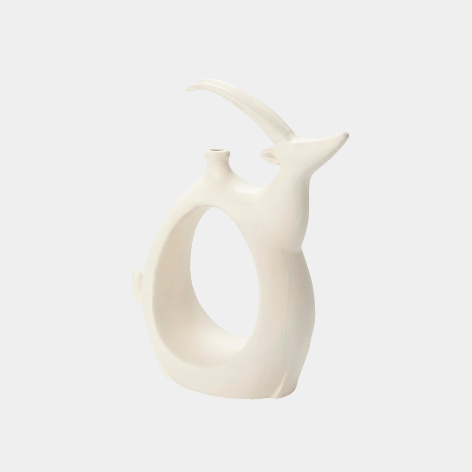 Gazelle Vase-Matte White