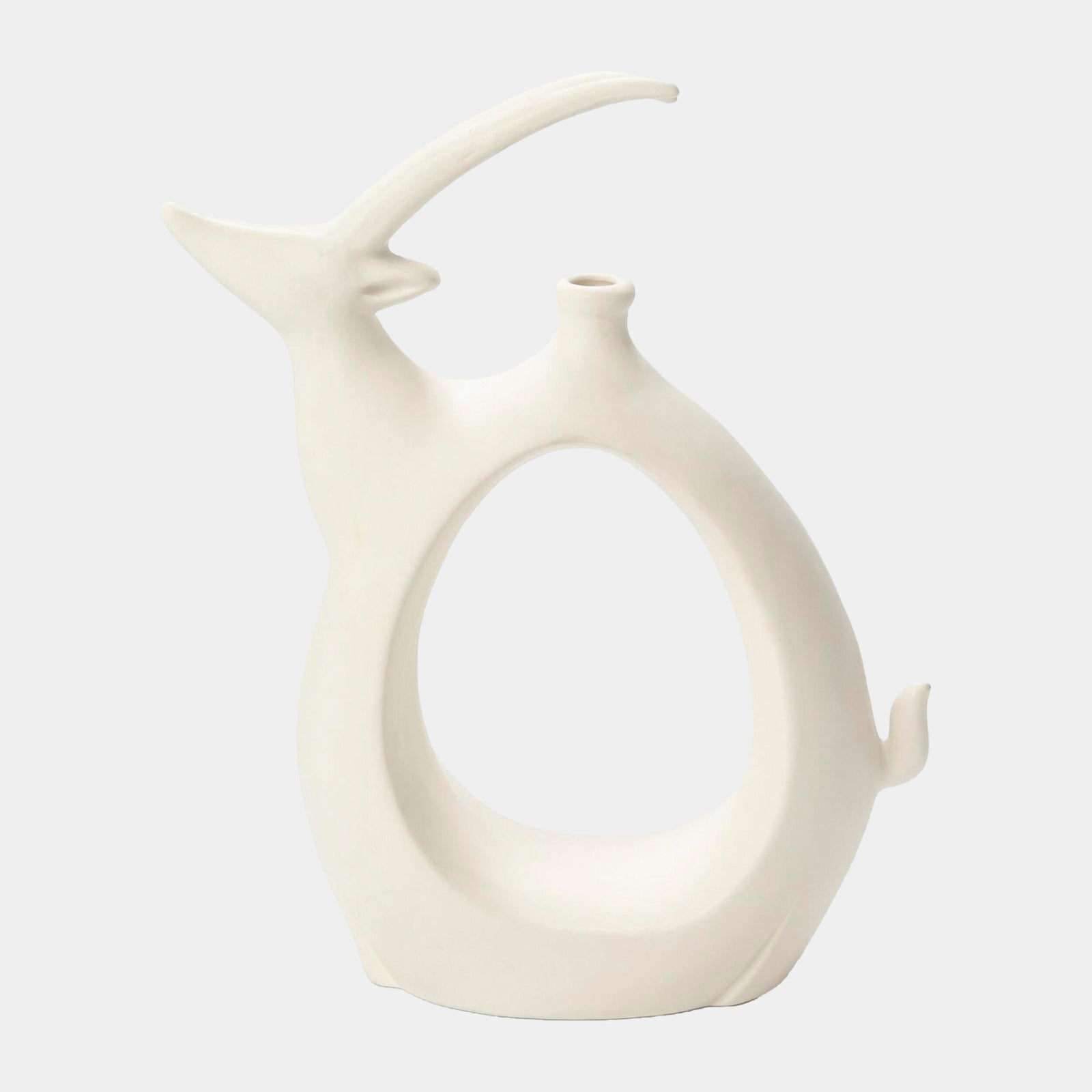 Gazelle Vase-Matte White