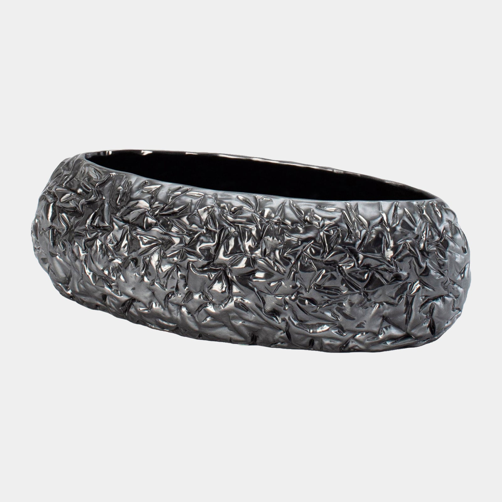 Sherrie Crinkled Paper Bowl-Silver